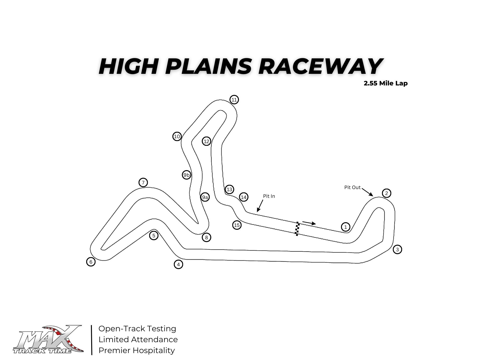 High Plains Raceway Track Map